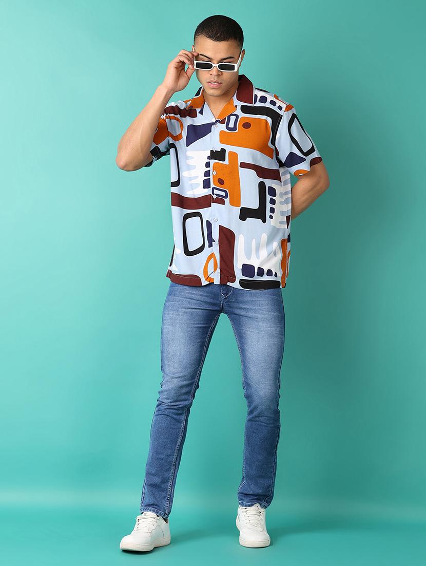 men collared printed casual shirt - 21509490 - Standard Image - 4