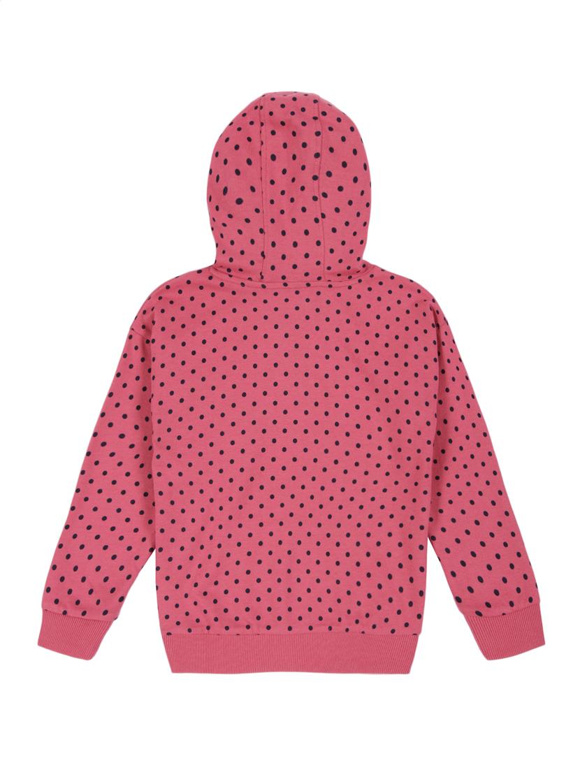girls pink cotton all over print sweatshirt - 21509935 - Standard Image - 1