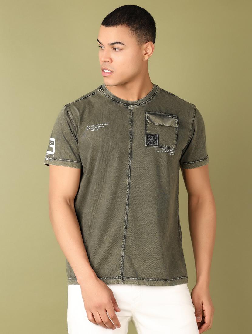 men short sleeves plain t-shirt