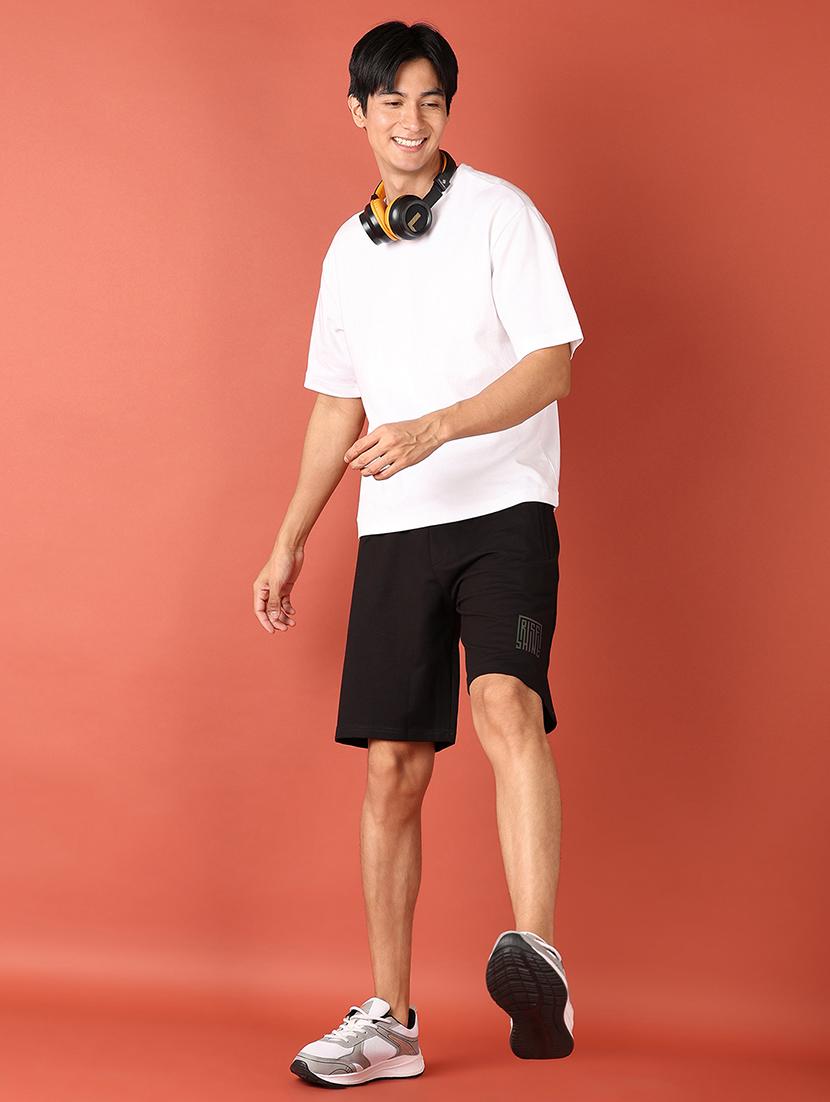 men mid rise solid shorts - 21510006 - Standard Image - 4