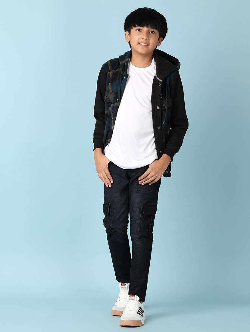 boys checkered long sleeve zipper sweatshirt - 21510009 -  Standard Image - 4