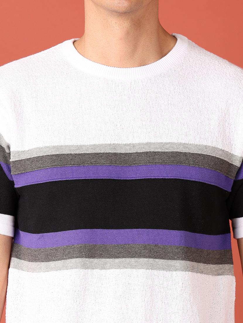 men color block short sleeve t-shirt - 21510045 - Standard Image - 4