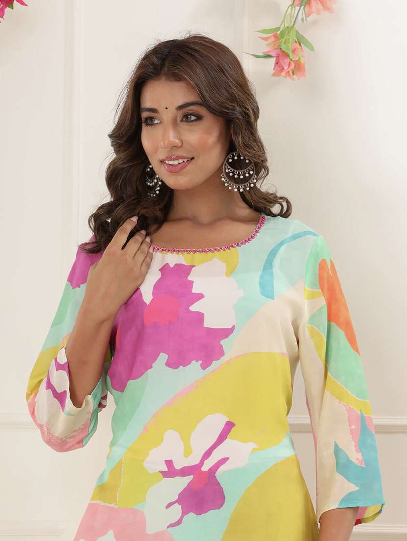 women multicolored printed co-ord set - 21510334 - Standard Image - 4