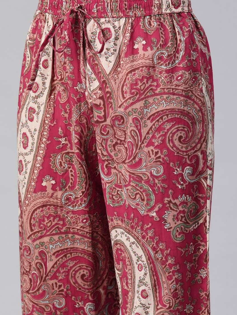 women shirt collar printed kurta pant set - 21510341 - Standard Image - 4