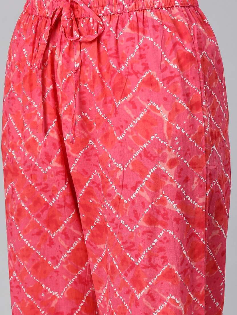 women shirt collar printed kurta pant set - 21510345 -  Standard Image - 4