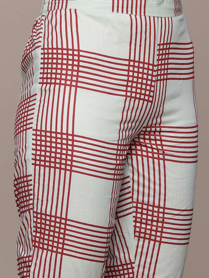 women round neck printed kurta pant set - 21510398 -  Standard Image - 4