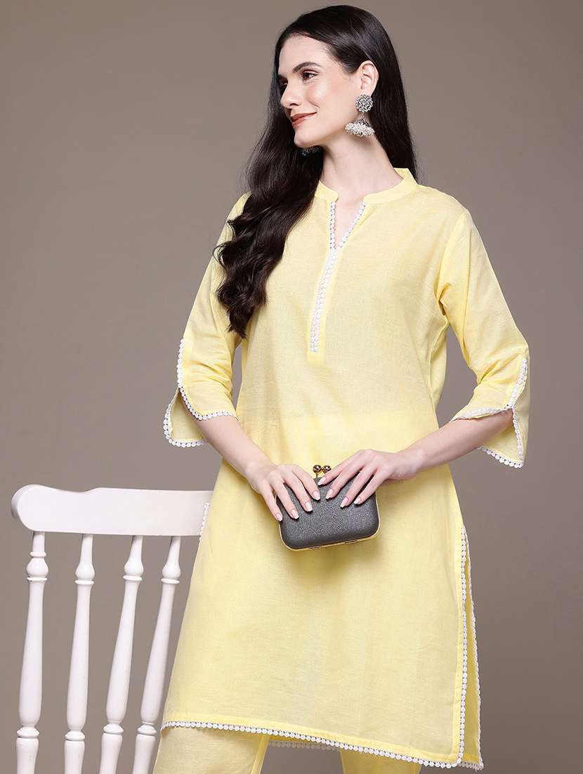 women yellow co-ord set - 21510411 -  Standard Image - 4