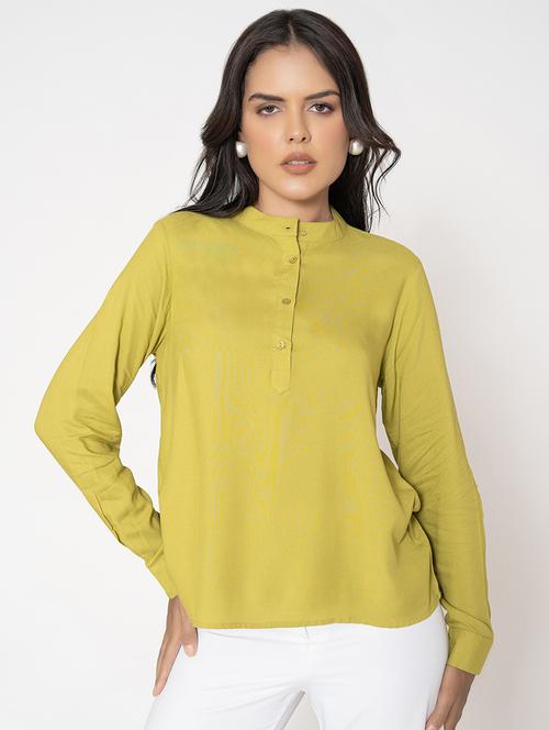 women light green solid straight top - 21510482 - Standard Image - 0