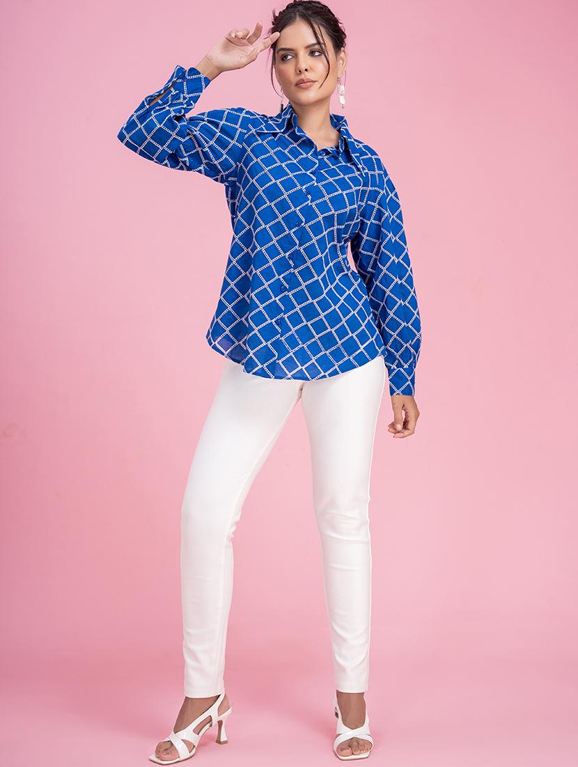 women shirt collar self-designed oversized shirt - 21510494 - Standard Image - 4