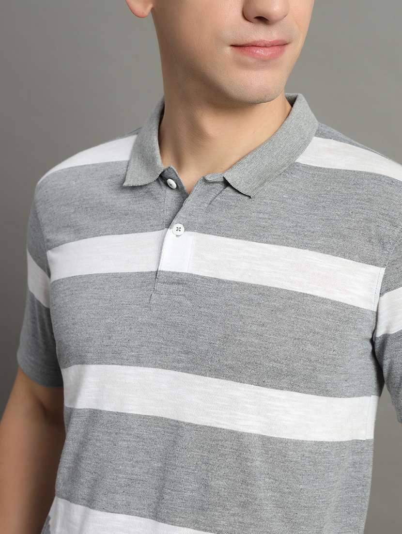 men stripes polo neck t-shirts - 21510526 -  Standard Image - 4