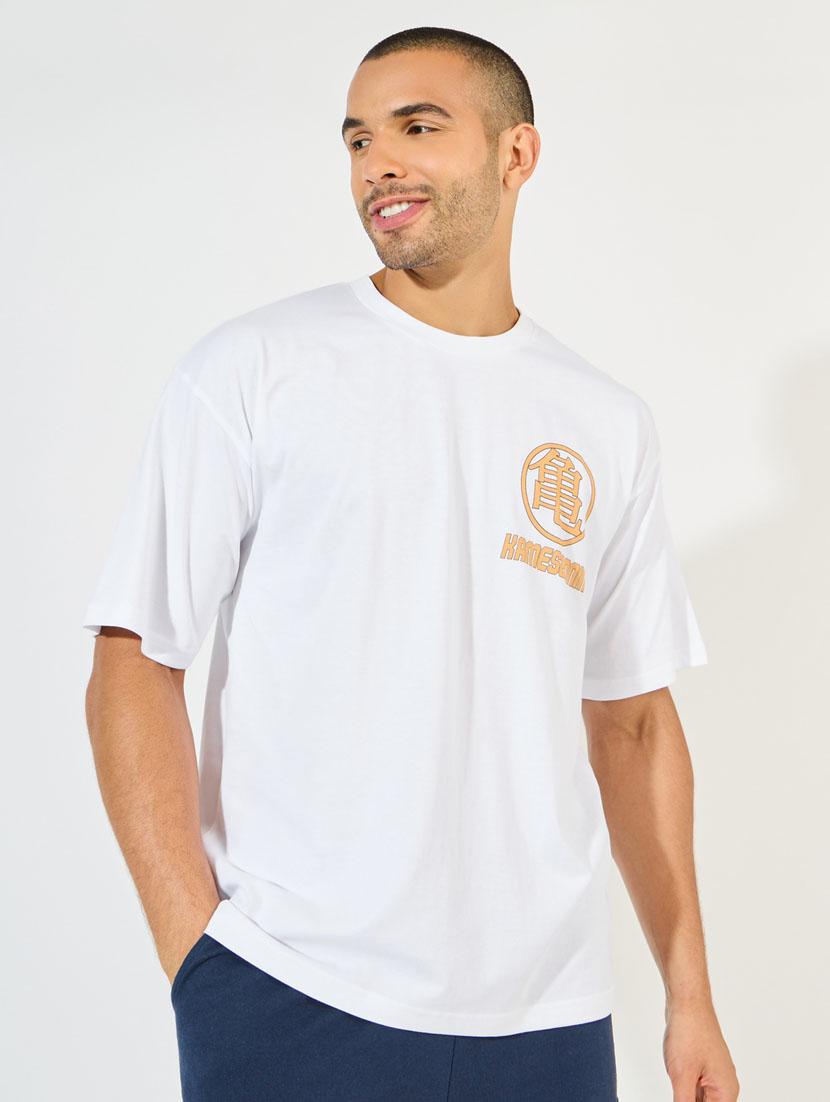 men printed oversized short sleeves t-shirt