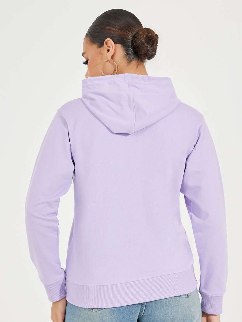 women lavender solid long sleeve sweatshirt - 21510637 -  Standard Image - 1