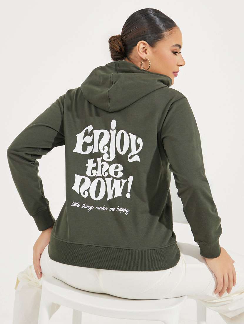 women front & back print long sleeve sweatshirt - 21510640 -  Standard Image - 1
