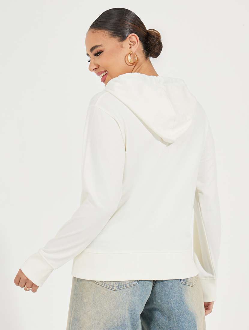 women off white plain sweatshirt - 21510643 -  Standard Image - 1