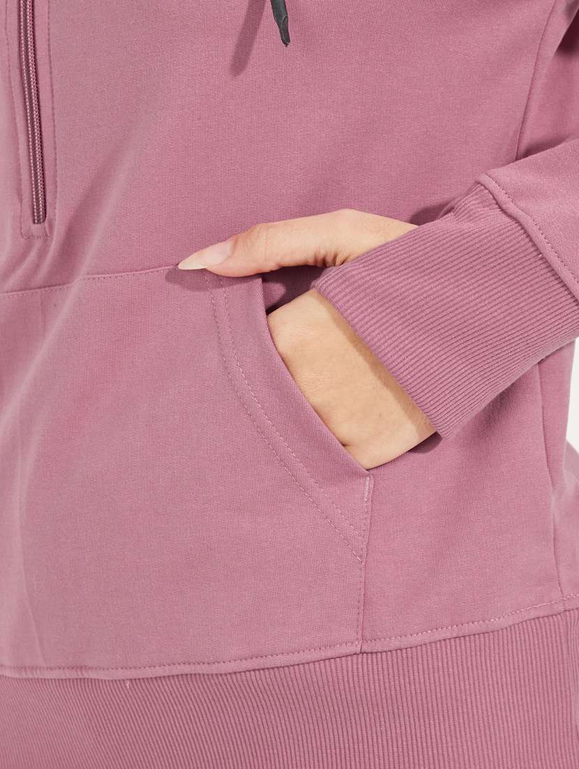 women solid hooded sweatshirt - 21510645 -  Standard Image - 4