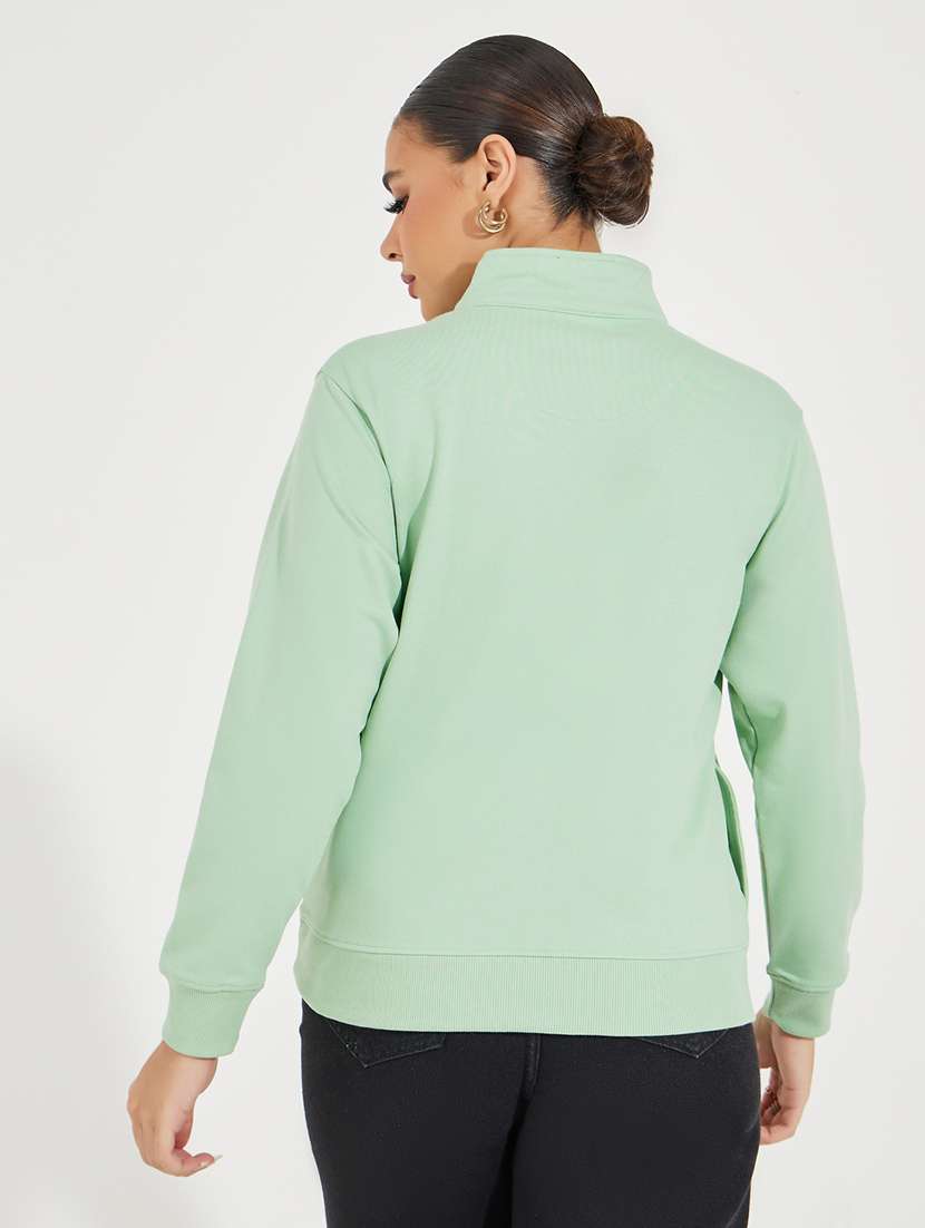 women placement print long sleeve sweatshirt - 21510648 -  Standard Image - 1