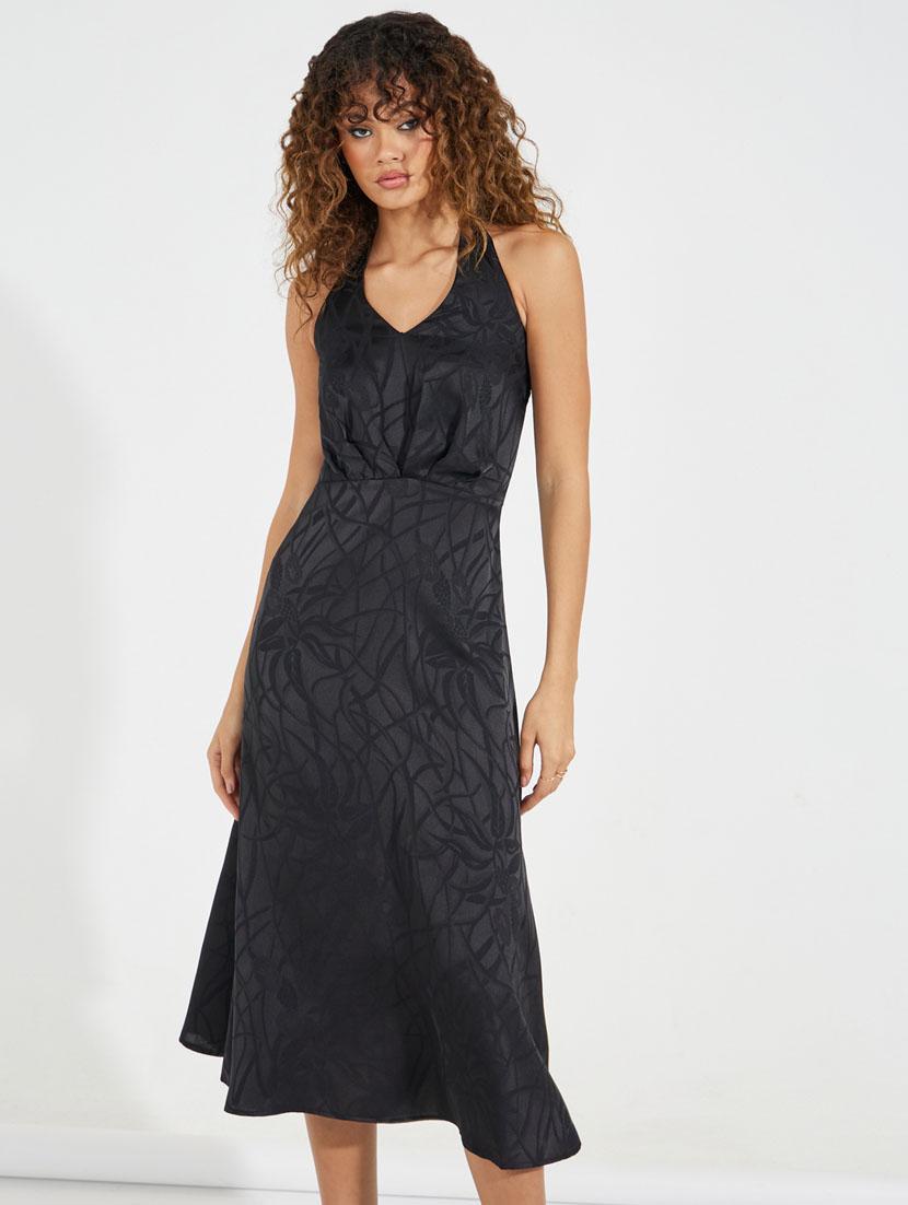 women self designed halter neck sleeveless a-line dress - 21510676 -  Standard Image - 1