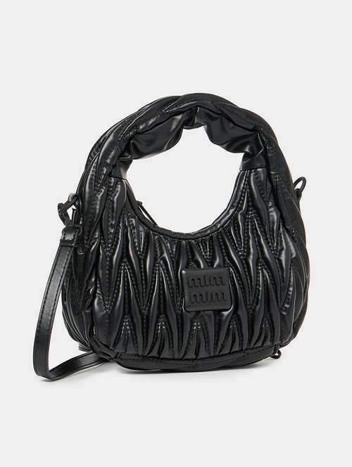 women black solid handbag - 21510725 - Standard Image - 0
