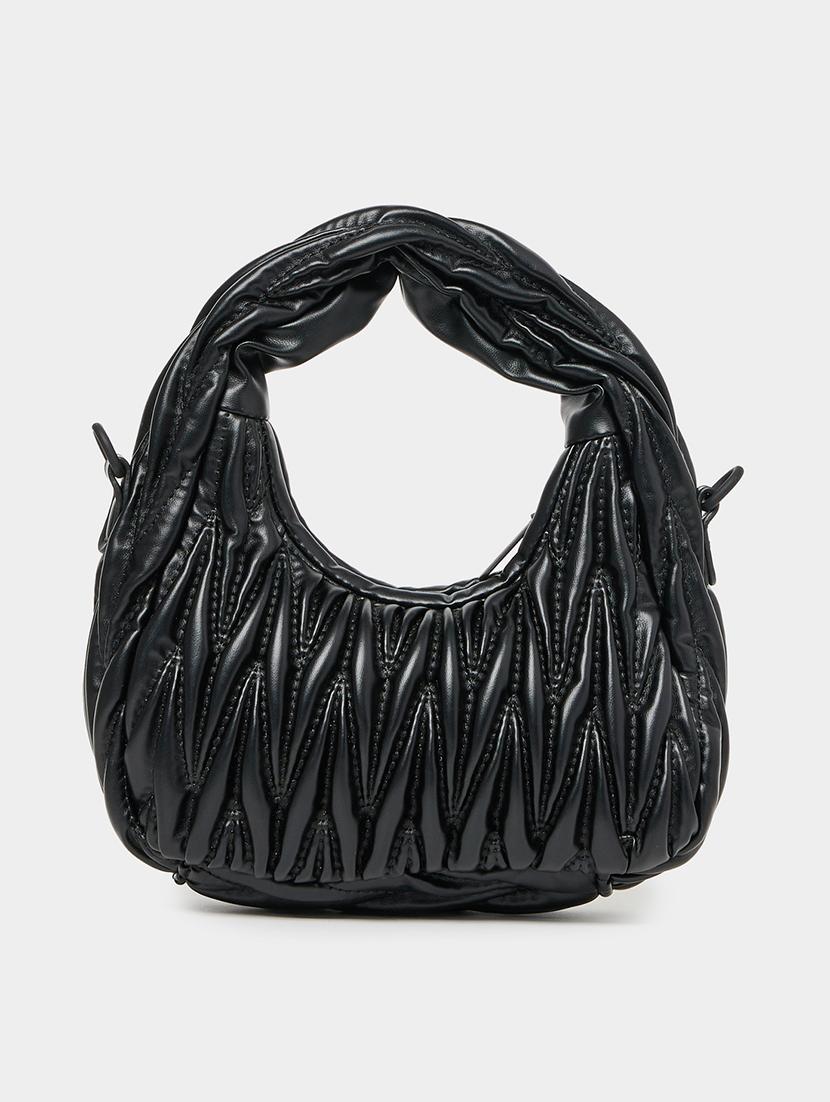 women black solid handbag - 21510725 - Standard Image - 1
