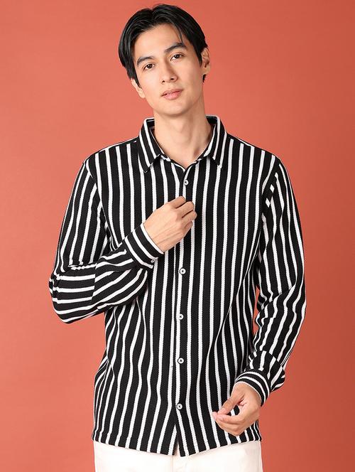 men stripes long sleeve casual shirt - 21510776 -  Standard Image - 0
