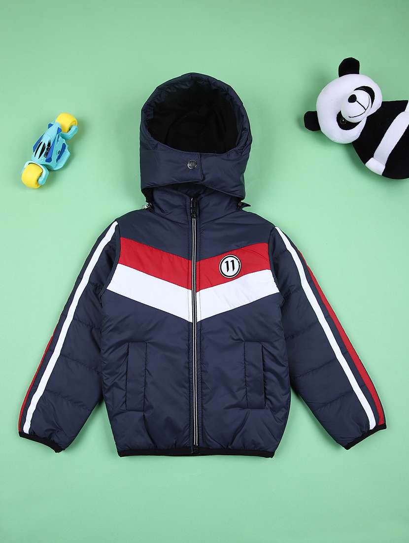 boys color block long sleeve bomber jacket