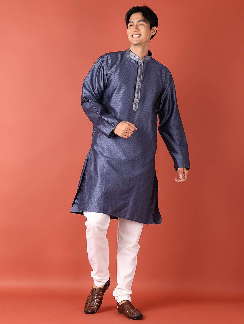 men self design kurta churidar ethnic wear set - 21510817 -  Standard Image - 1