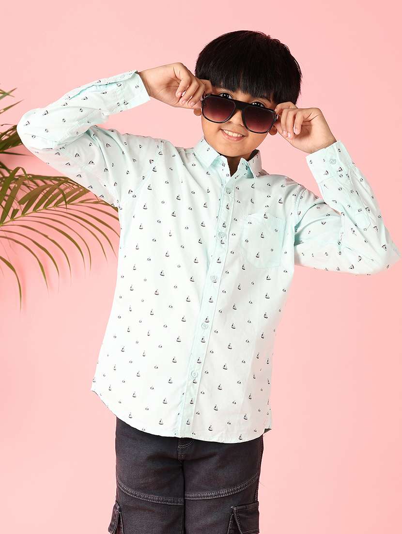 boys printed long sleeve casual shirt - 21510820 -  Standard Image - 1