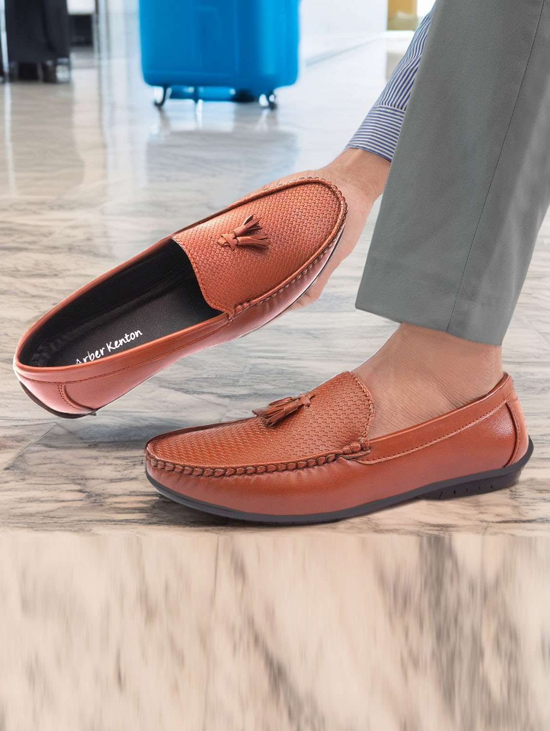 men slip on tassle detailing loafers - 21511011 - Standard Image - 1