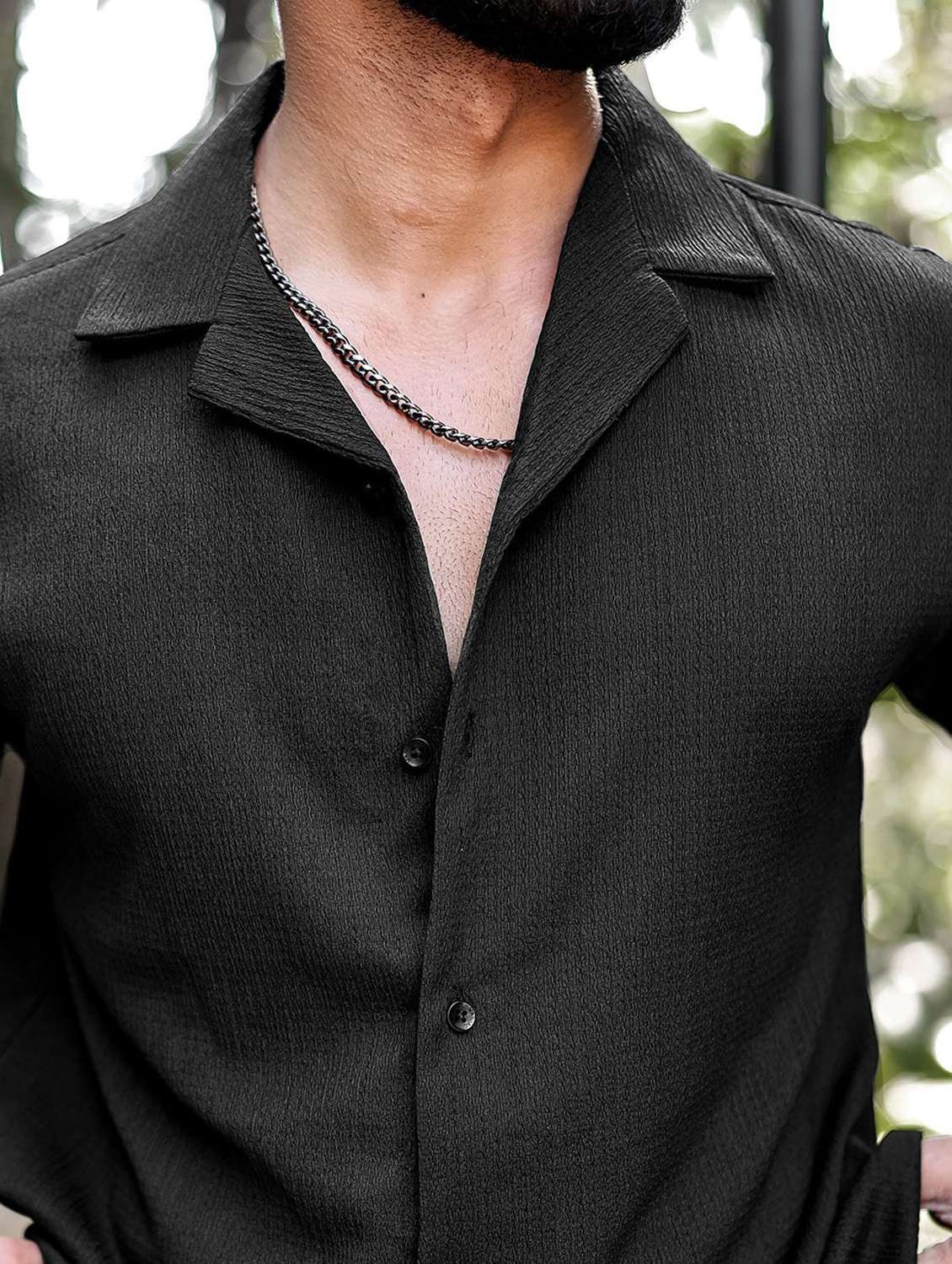 women black short sleeves solids casual shirts - 21511353 - Standard Image - 4