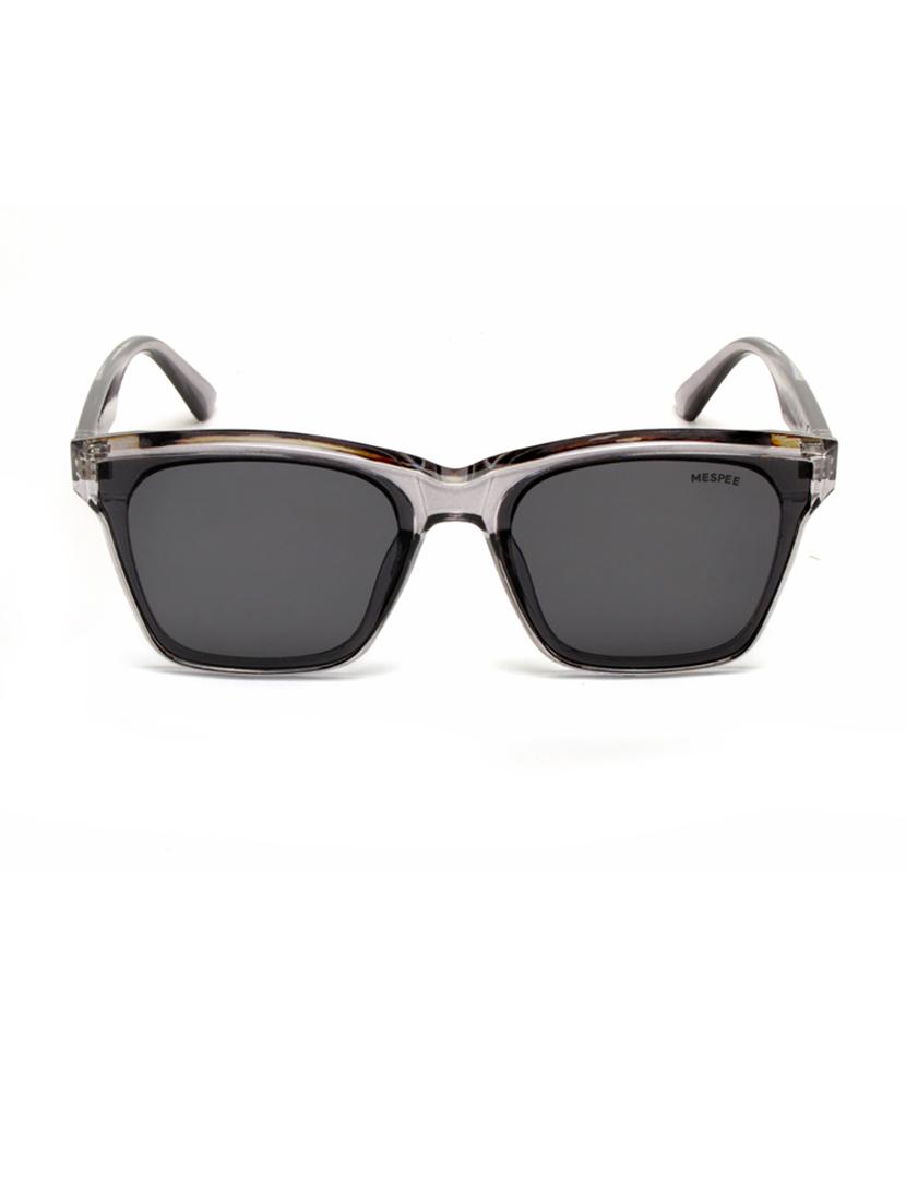 grey clear square full plastic unisex sunglasses - 21511509 - Zoom Image - 0