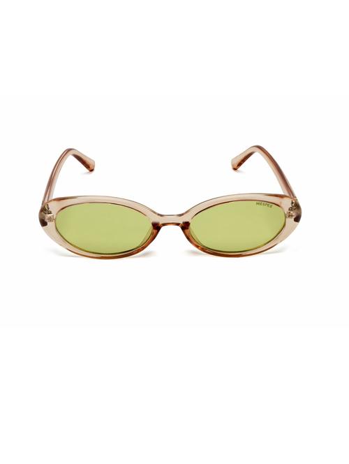 pink oval full plastic unisex sunglasses - 21511514 - Standard Image - 0
