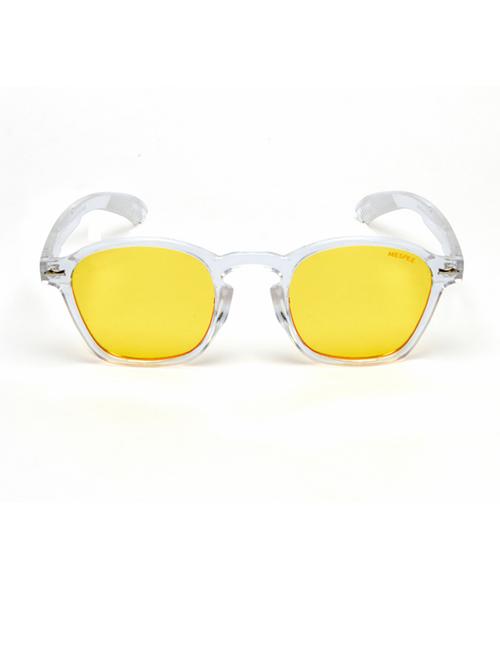 clear yellow wayfarer full plastic unisex sunglasses - 21511518 -  Standard Image - 0