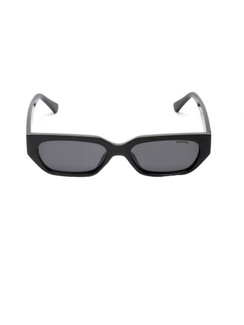 black rectangular full plastic unisex sunglasses - 21511548 -  Standard Image - 0