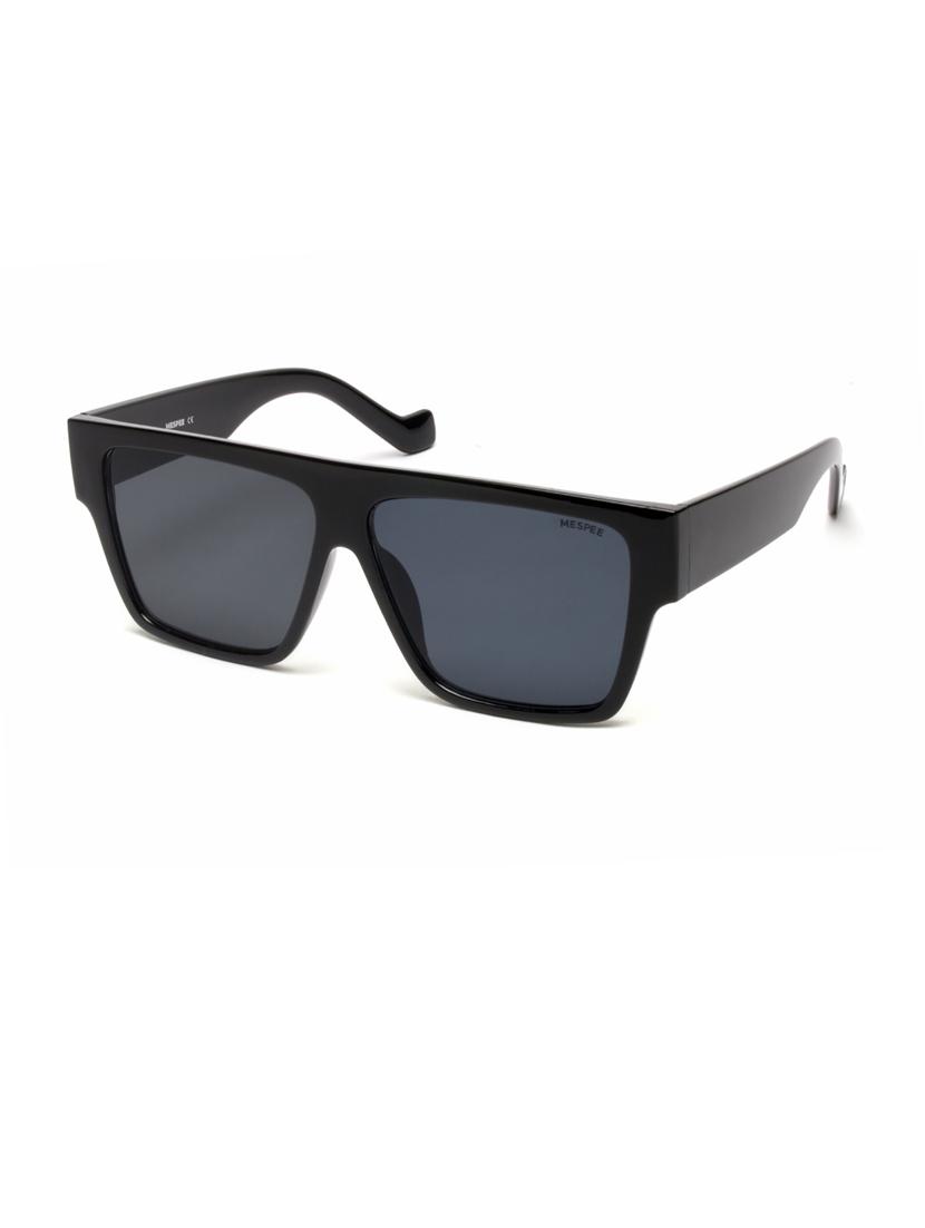 black rectangular full plastic unisex sunglasses - 21511552 - Standard Image - 1