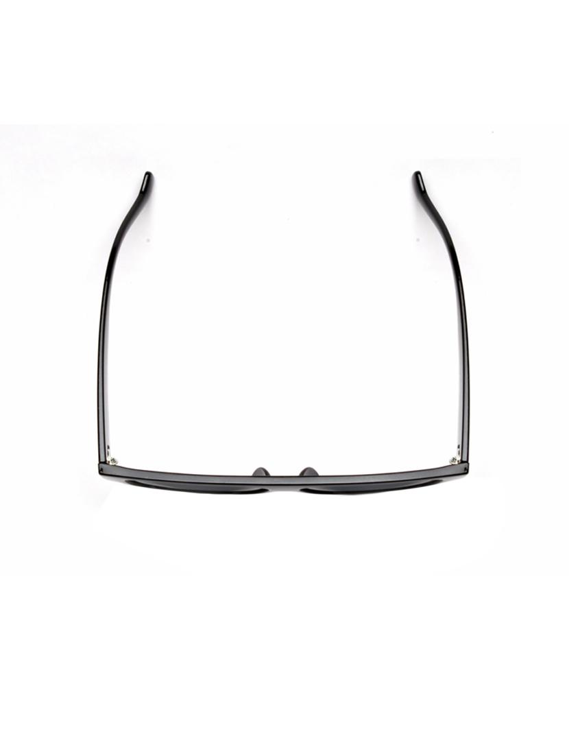 black rectangular full plastic unisex sunglasses - 21511552 - Standard Image - 4