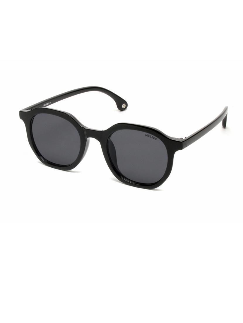 black round full plastic unisex sunglasses - 21511578 - Standard Image - 1