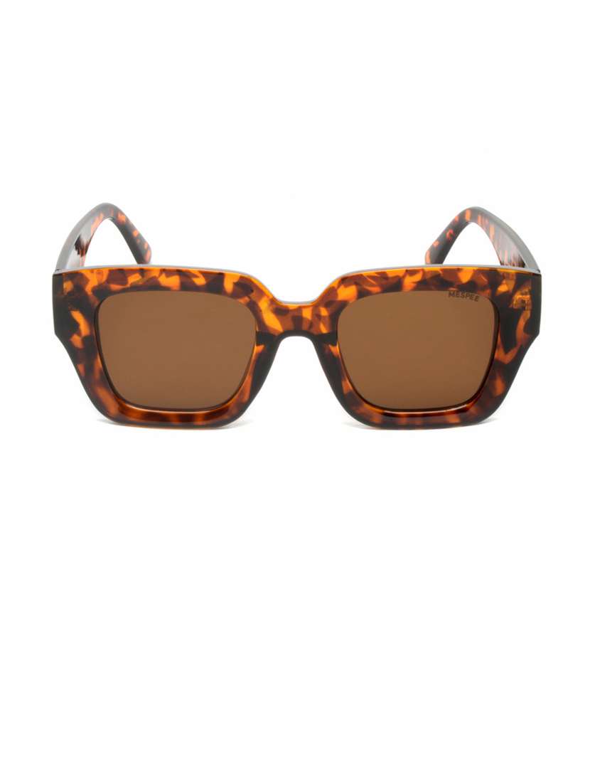 tortoise rectangular full plastic unisex sunglasses - 21511628 - Zoom Image - 0