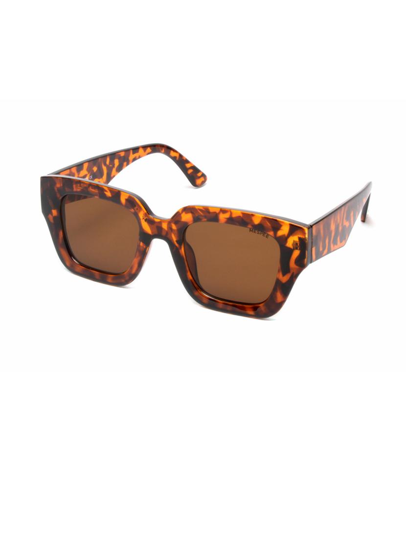 tortoise rectangular full plastic unisex sunglasses - 21511628 -  Standard Image - 1