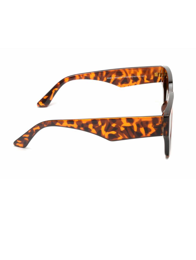 tortoise rectangular full plastic unisex sunglasses - 21511628 - Standard Image - 4