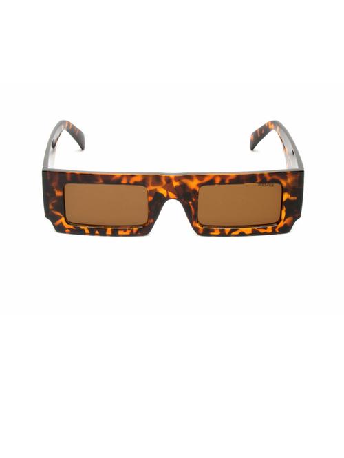 tortoise rectangular full plastic unisex sunglasses - 21511637 -  Standard Image - 0