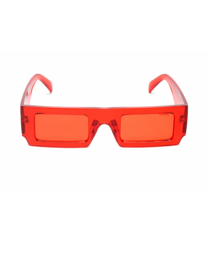red rectangular full plastic unisex sunglasses - 21511638 - Zoom Image - 0