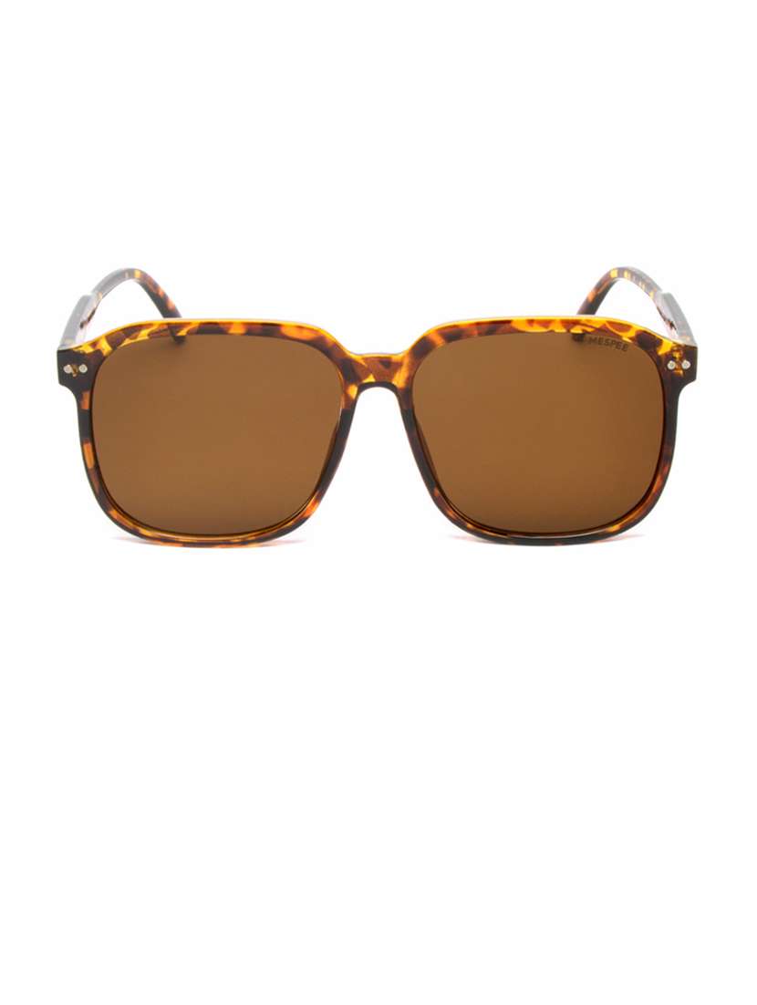 tortoise square full plastic unisex sunglasses