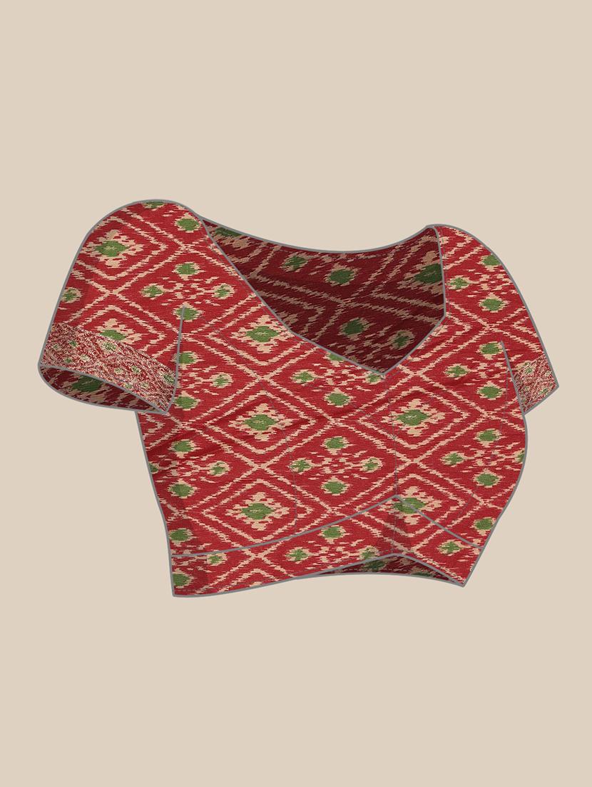 women self-designed bordered saree with blouse - 21511674 - Standard Image - 4