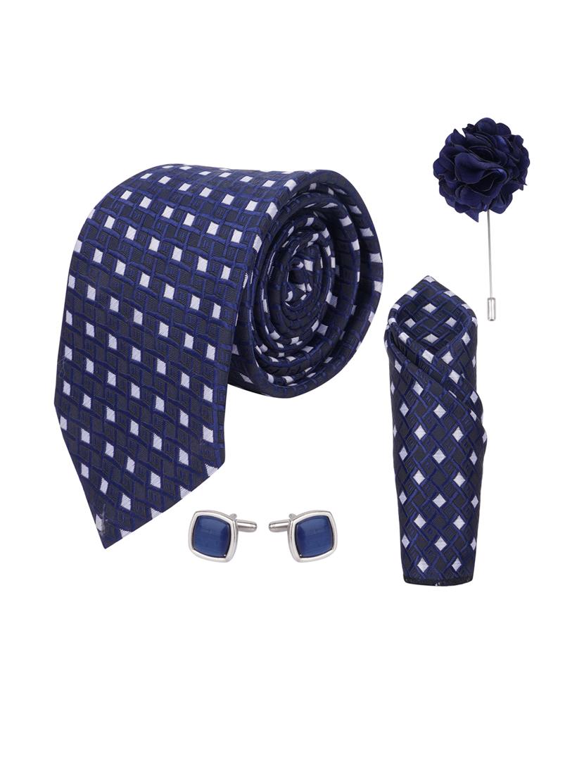 men blue printed tie - 21511732 -  Zoom Image - 0