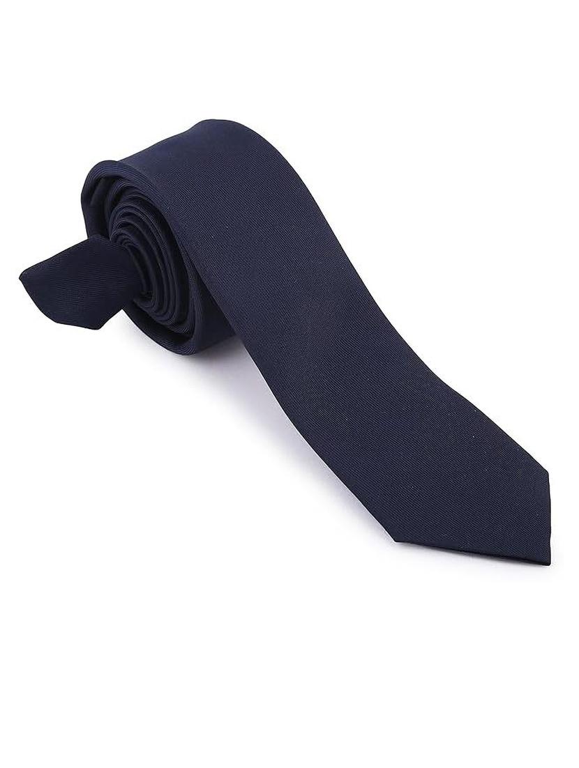 men blue solid tie - 21511757 - Standard Image - 1