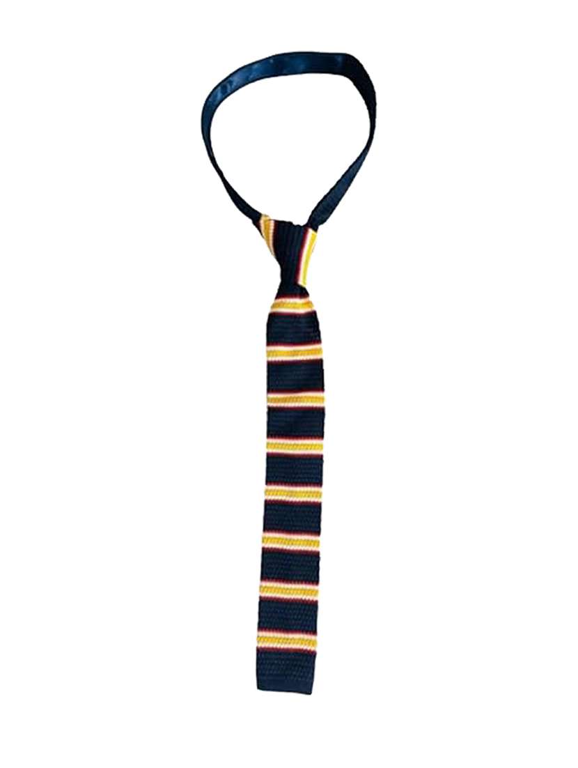 men multicolored stripes tie