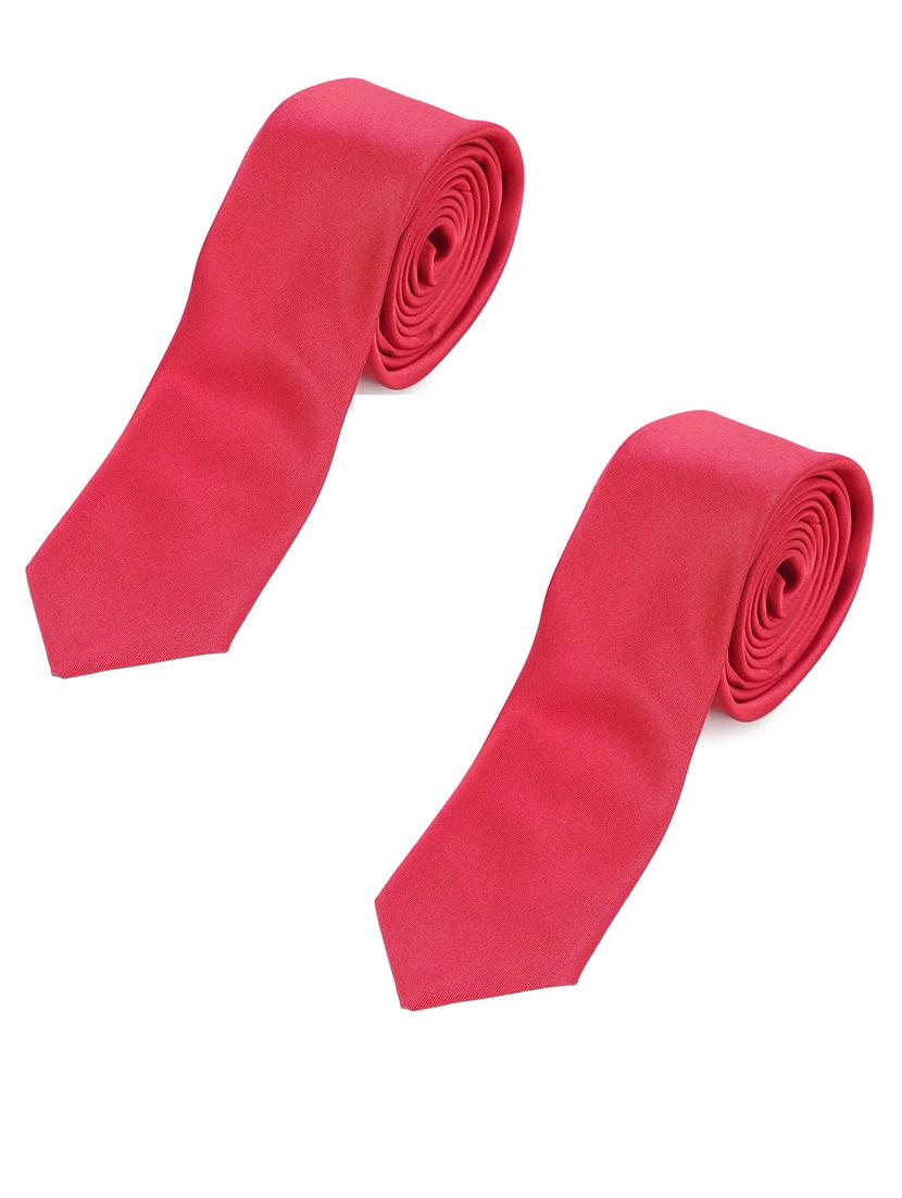 set of 2 red polyester tie - 21511789 - Standard Image - 1