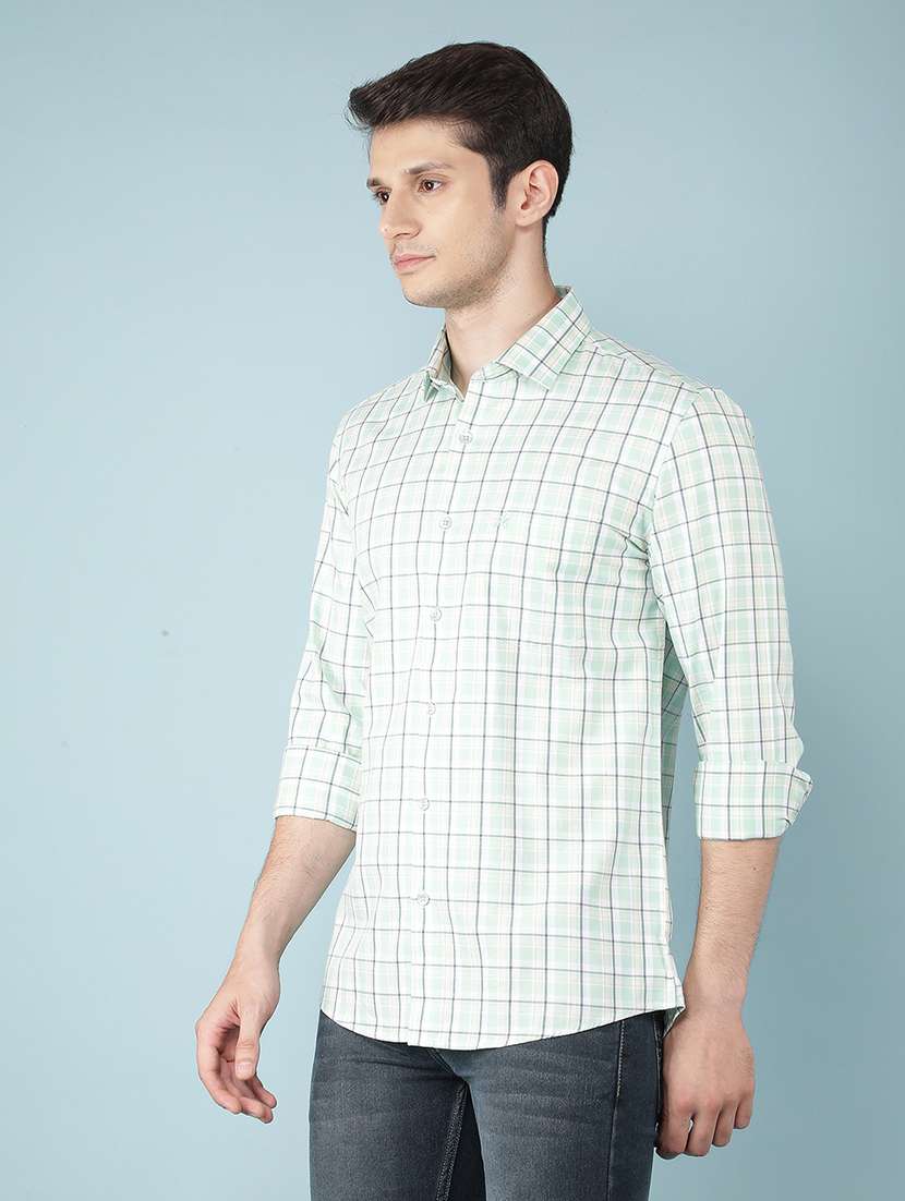 men collared tartan check casual shirt - 21511962 -  Standard Image - 1