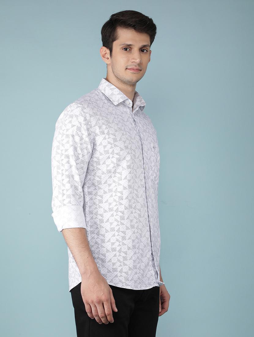 men collared printed casual shirt - 21511970 - Standard Image - 1