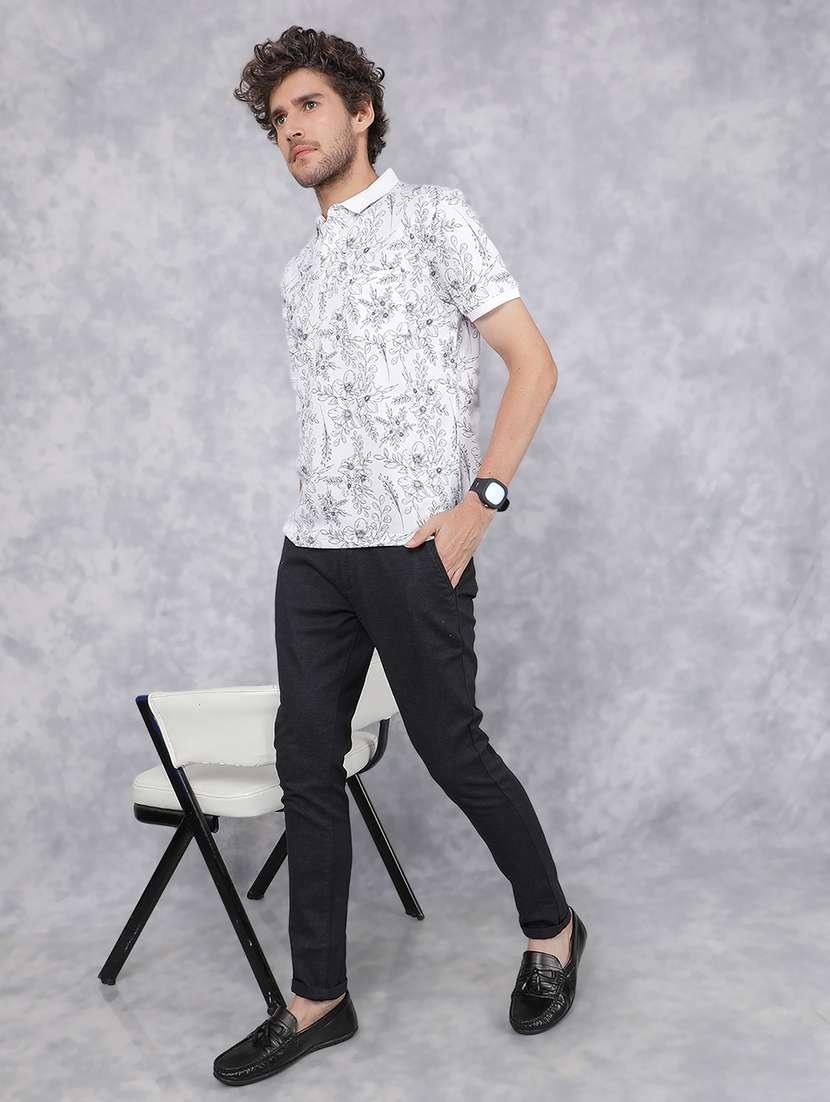 men black cotton chinos casual trouser - 21511976 - Standard Image - 4